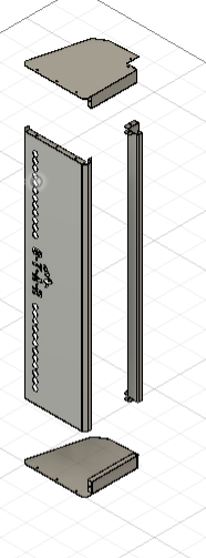 Rear Slim Cupboard 900 image 1