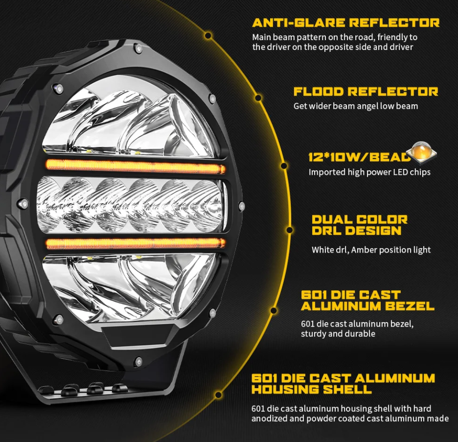 STAR LED Driving / Spot lamps 7" image 4