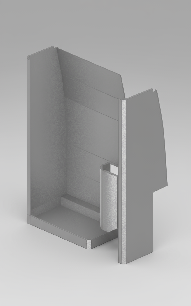 950 Aluminium Shower Cubicle STAR