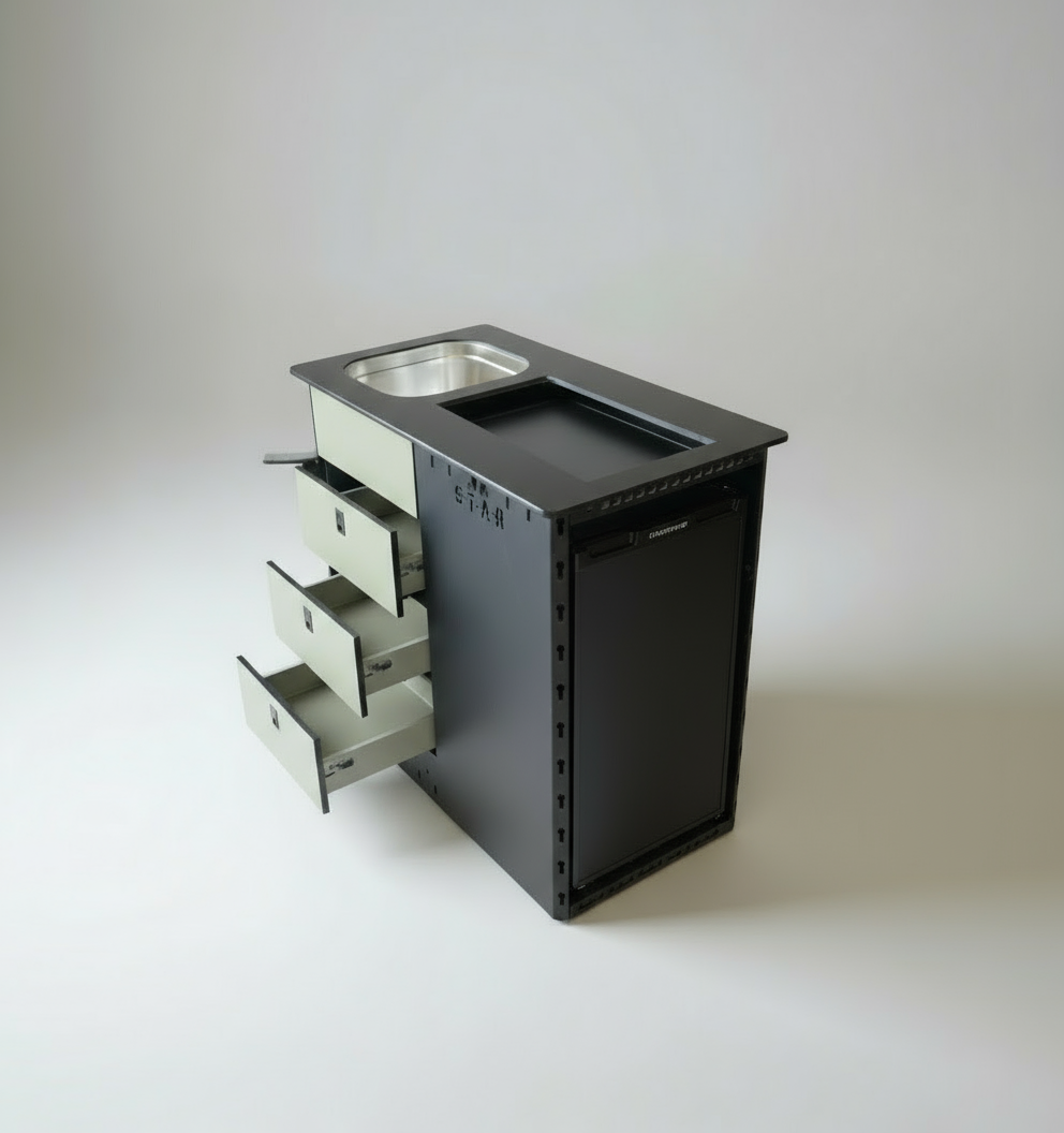 Aluminium Camper kitchen, modular, suit Sprinter / Crafter / Fiat | S T A R