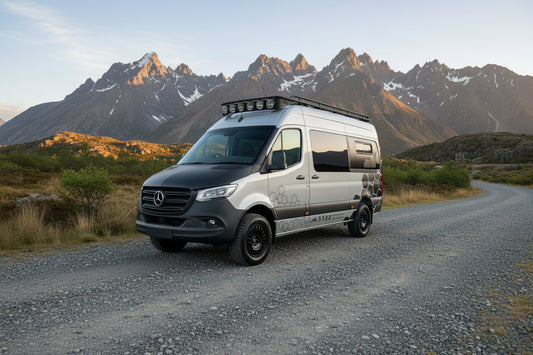 Roof rack, light weight tubular aluminium.