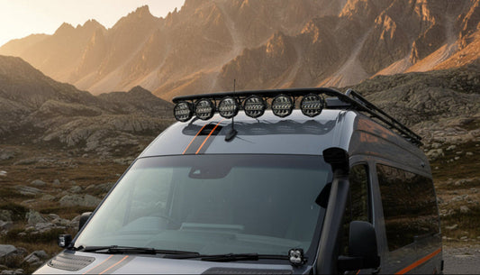 Roof rack, light weight tubular aluminium.