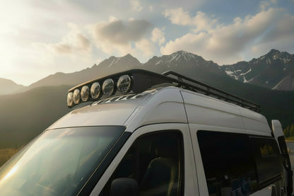 Roof rack, light weight tubular aluminium.